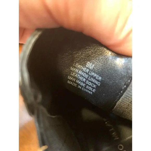 Antonio Melani Black Leather Studded Bootie Heels Women’s 9 Grunge Witch Biker - Picture 9 of 11